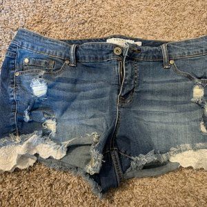TORRID Lace & Beaded Jean Shorts